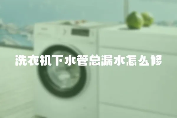 洗衣機下水管總漏水怎么修