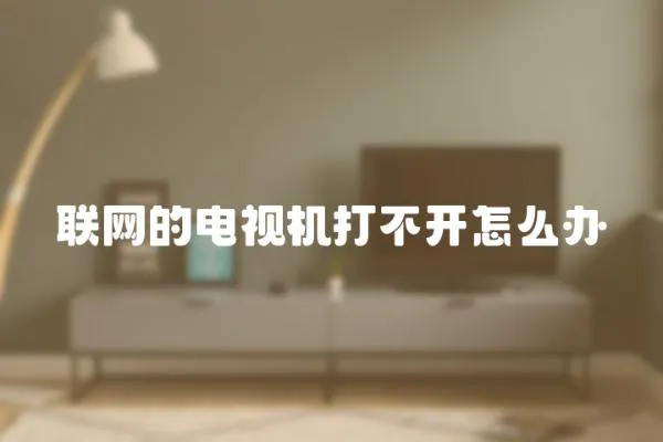 聯(lián)網(wǎng)的電視機(jī)打不開怎么辦