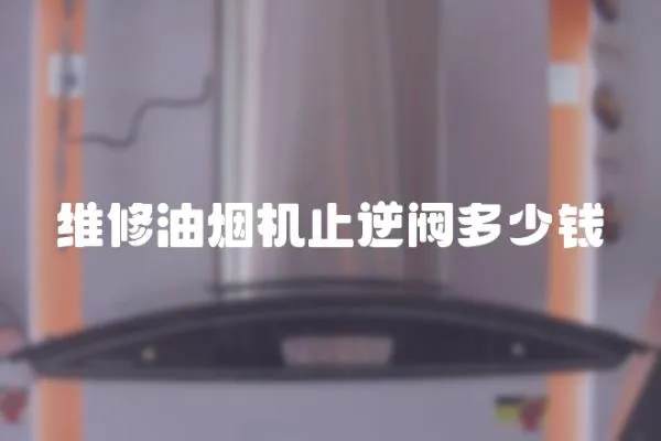 維修油煙機止逆閥多少錢