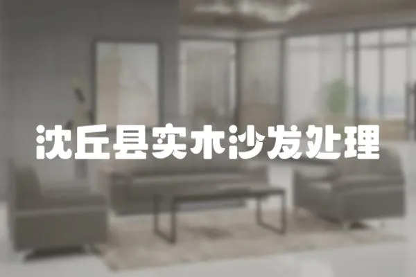 沈丘縣實木沙發處理
