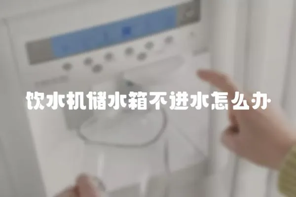 飲水機儲水箱不進水怎么辦