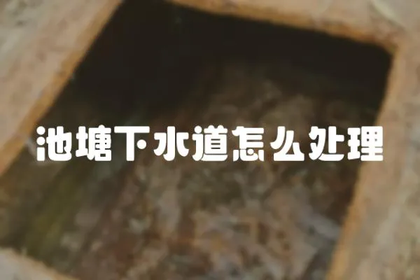 池塘下水道怎么處理