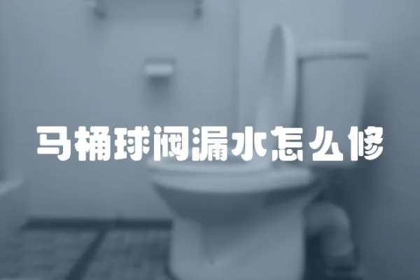 馬桶球閥漏水怎么修