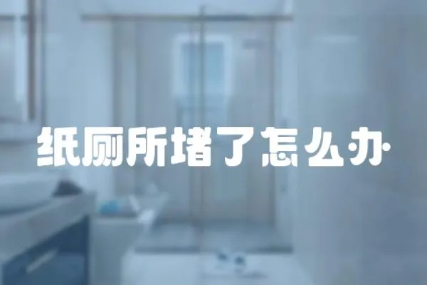 紙廁所堵了怎么辦