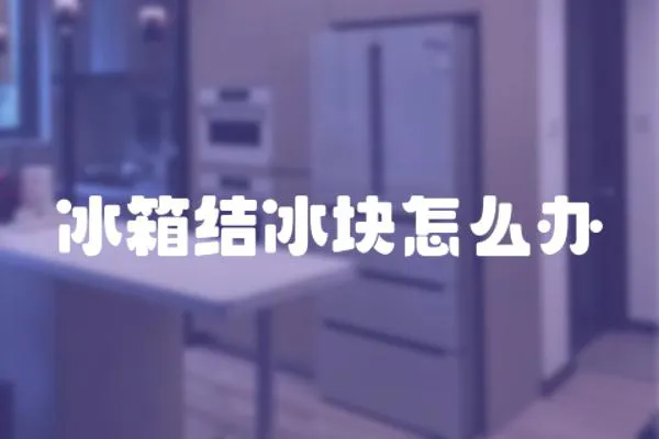 冰箱結(jié)冰塊怎么辦