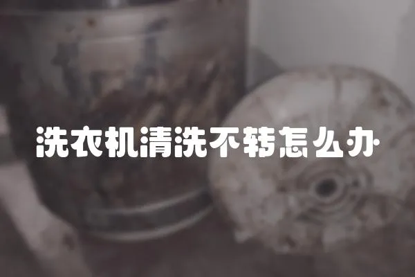 洗衣機清洗不轉怎么辦