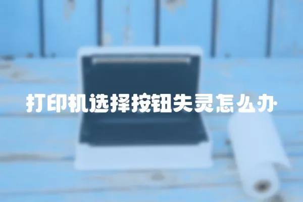打印機選擇按鈕失靈怎么辦