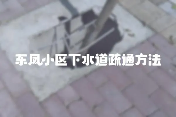東鳳小區下水道疏通方法