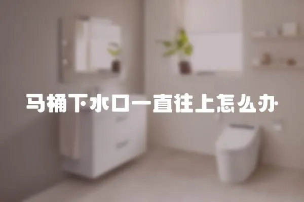 馬桶下水口一直往上怎么辦