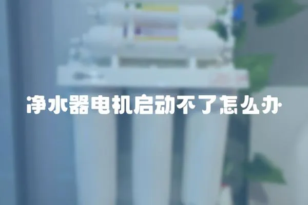 凈水器電機啟動不了怎么辦