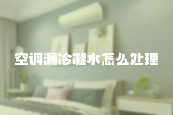 空調(diào)漏冷凝水怎么處理