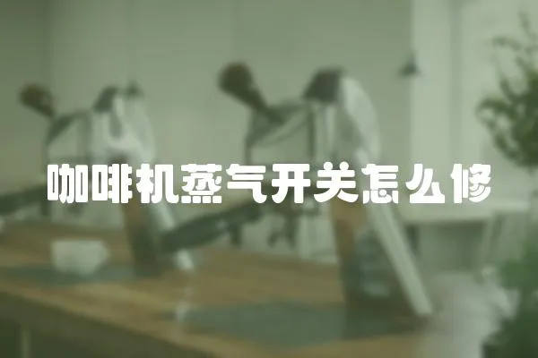 咖啡機(jī)蒸氣開(kāi)關(guān)怎么修