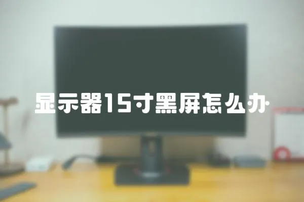 顯示器15寸黑屏怎么辦