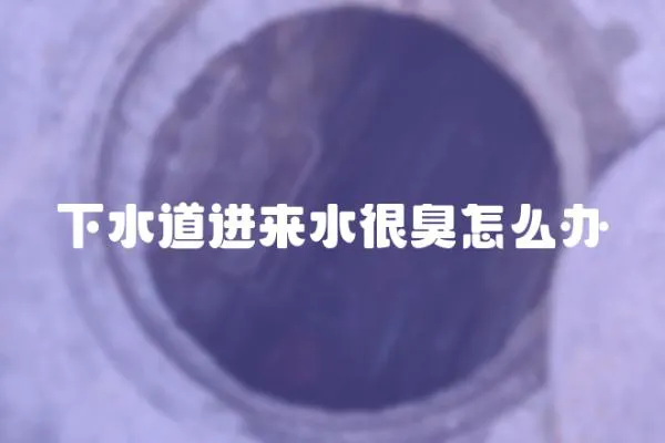 下水道進來水很臭怎么辦