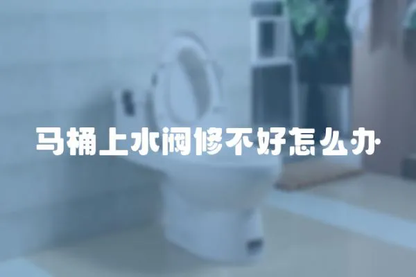 馬桶上水閥修不好怎么辦