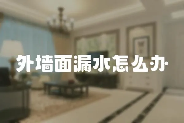 外墻面漏水怎么辦