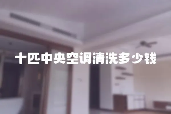十匹中央空調清洗多少錢
