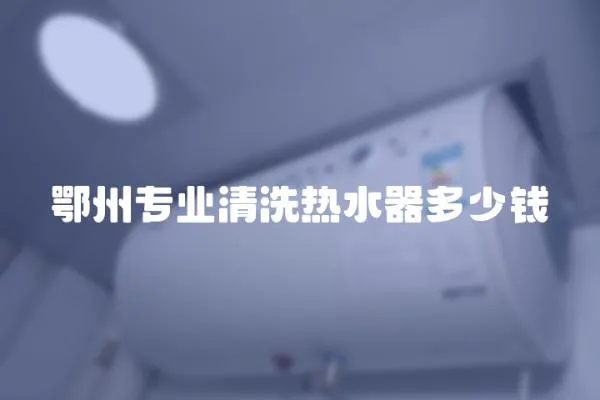 鄂州專業(yè)清洗熱水器多少錢