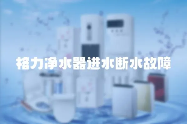 格力凈水器進水斷水故障