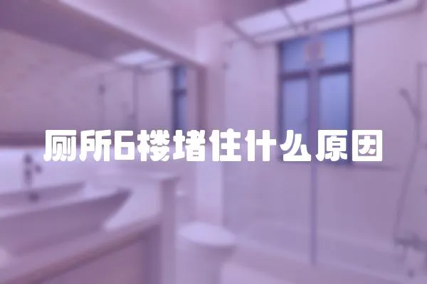 廁所6樓堵住什么原因