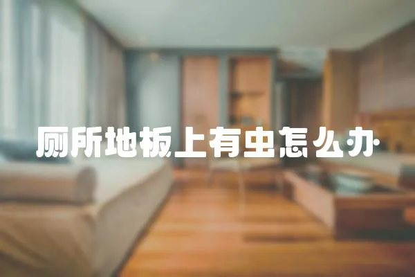 廁所地板上有蟲怎么辦