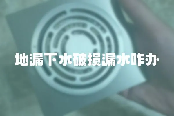 地漏下水破損漏水咋辦