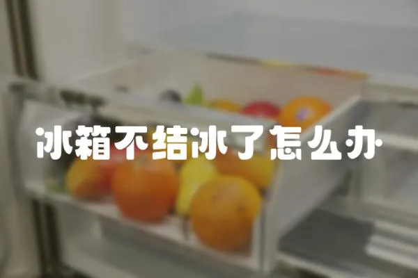 冰箱不結(jié)冰了怎么辦