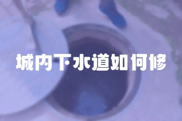 城內下水道如何修