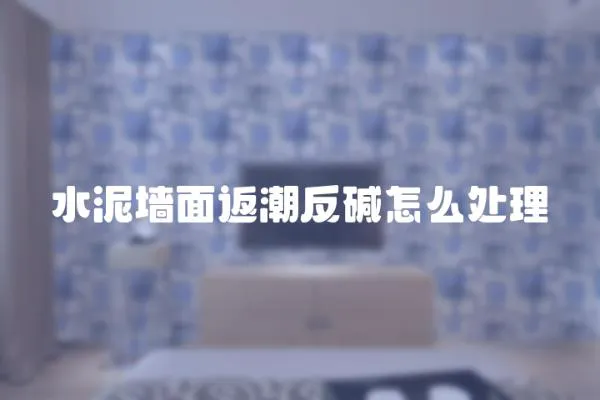 水泥墻面返潮反堿怎么處理