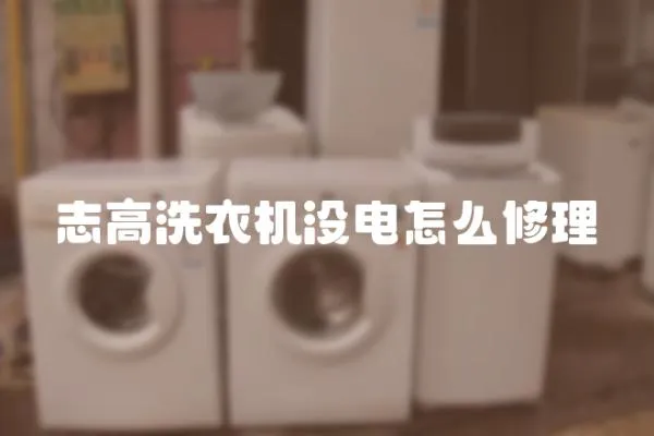 志高洗衣機沒電怎么修理