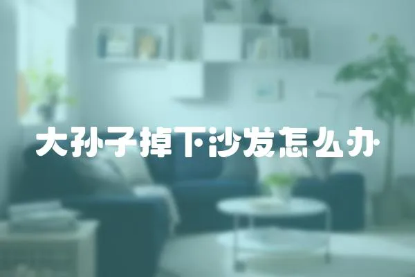 大孫子掉下沙發(fā)怎么辦