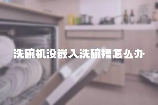 洗碗機沒嵌入洗碗槽怎么辦