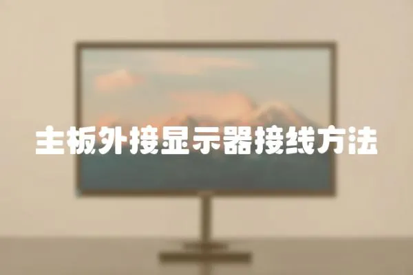 主板外接顯示器接線方法