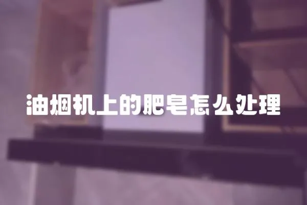油煙機上的肥皂怎么處理