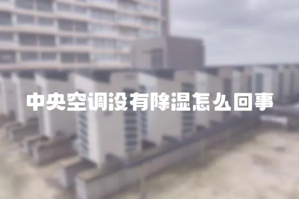 中央空調沒有除濕怎么回事