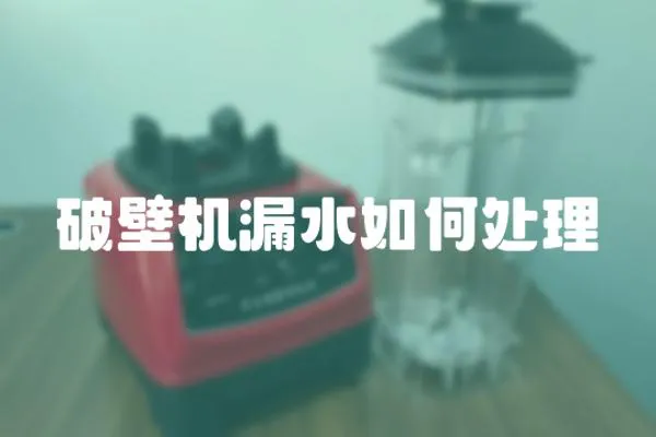 破壁機漏水如何處理