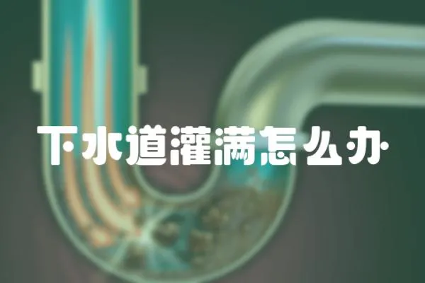 下水道灌滿(mǎn)怎么辦