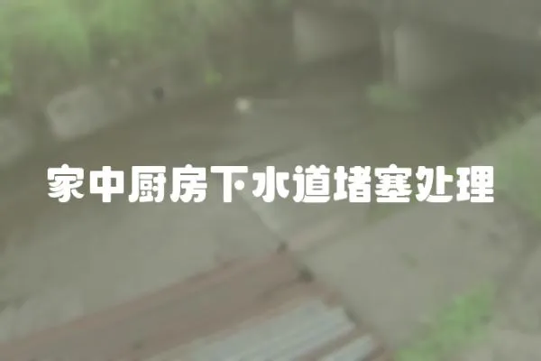 家中廚房下水道堵塞處理