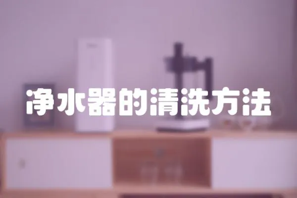 凈水器的清洗方法