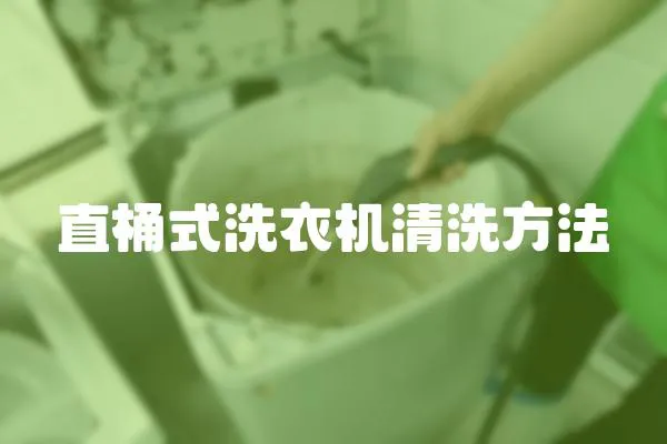 直桶式洗衣機清洗方法