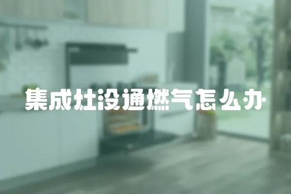 集成灶沒通燃氣怎么辦
