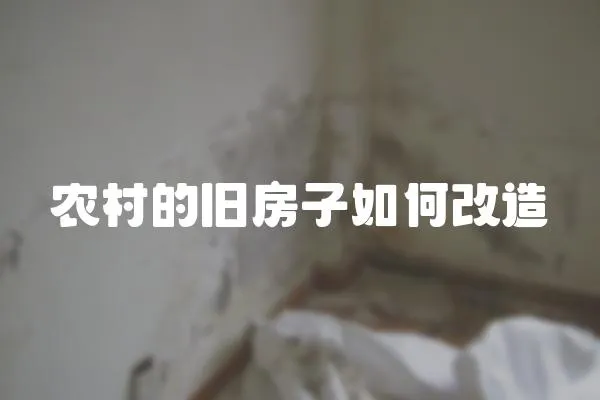 農村的舊房子如何改造