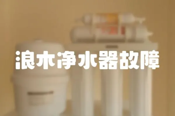 浪木凈水器故障