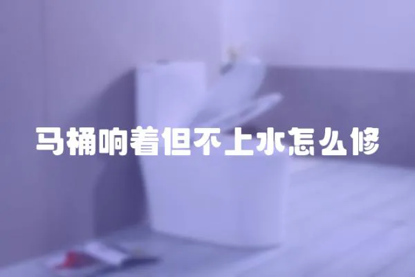 馬桶響著但不上水怎么修
