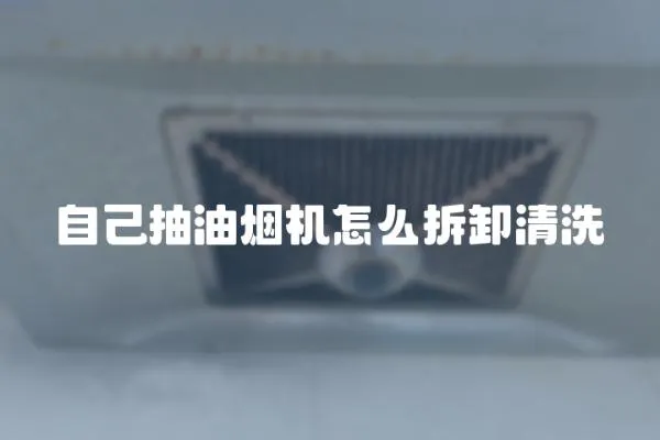 自己抽油煙機怎么拆卸清洗