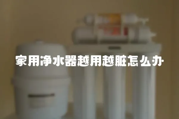 家用凈水器越用越臟怎么辦