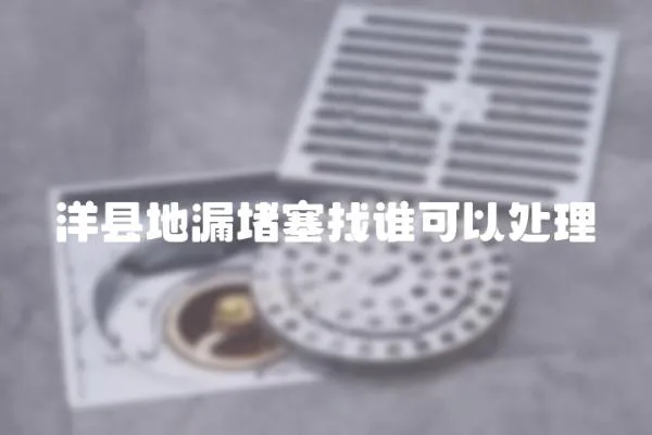 洋縣地漏堵塞找誰可以處理