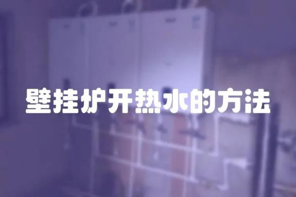壁掛爐開熱水的方法
