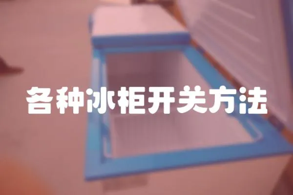 各種冰柜開關方法