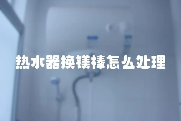 熱水器換鎂棒怎么處理